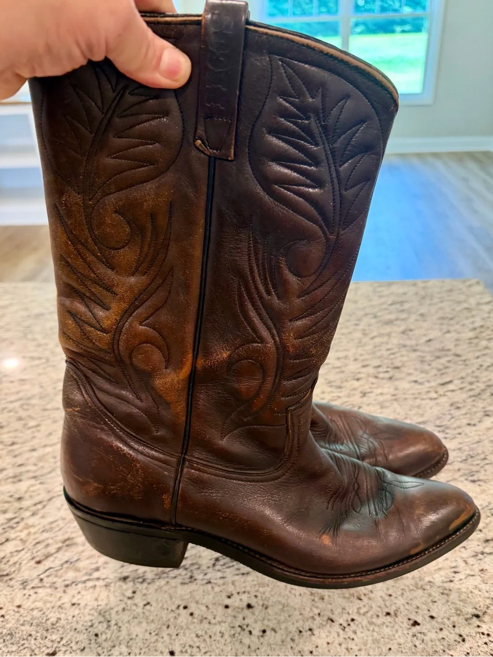 Vintage 80s Red Wing Pecos Boots 9801 Western Mens 11.5 D Leather Rare